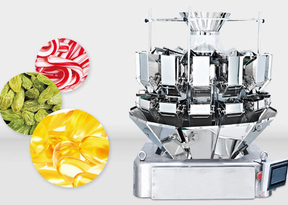 อาหารขบเคี้ยว 8A 1220mm 10 Head Multihead Weigher